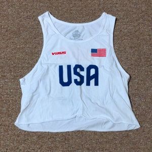 Virus cropped tank top